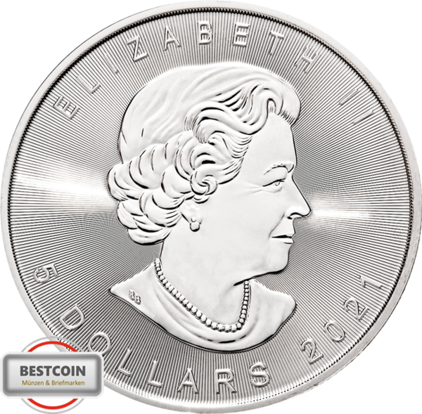 Kanada 5 Dollar Silber Maple Leaf 31,1gr  2021